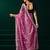 Pink  soft net sequence emboidery designer party wear festive saree with unstitched blouse piece