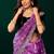 Lavender  soft net sequence emboidery designer party wear festive saree with unstitched blouse piece