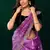 Lavender  soft net sequence emboidery designer party wear festive saree with unstitched blouse piece