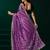 Lavender  soft net sequence emboidery designer party wear festive saree with unstitched blouse piece