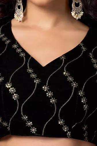 Lavender net sequence emboidery festive saree with unstitched blouse piece