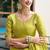 Parrot soft silk blend banarasi jacuard work designer party wear saree with unstitched blouse piece