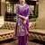 Purple soft silk blend banarasi jacuard work designer party wear saree with unstitched blouse piece