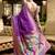 Purple soft silk blend banarasi jacuard work designer party wear saree with unstitched blouse piece
