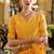 Yellow soft silk blend banarasi jacuard work designer party wear saree with unstitched blouse piece