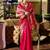 Rani pink soft silk blend banarasi jacuard work designer party wear saree with unstitched blouse piece