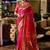 Rani pink soft silk blend banarasi jacuard work designer party wear saree with unstitched blouse piece
