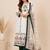  printed maslin kurta set with sequin work dupatta & rayon pant
