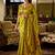Parrot soft silk blend banarasi jacuard work designer party wear saree with unstitched blouse piece