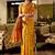 Yellow soft silk blend banarasi jacuard work designer party wear saree with unstitched blouse piece