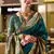 Rama soft silk blend banarasi jacuard work designer party wear saree with unstitched blouse piece