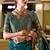 Rama soft silk blend banarasi jacuard work designer party wear saree with unstitched blouse piece