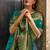 Teal green soft silk blend banarasi jacuard work designer party wear saree with unstitched blouse piece