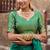 Teal green soft silk blend banarasi jacuard work designer party wear saree with unstitched blouse piece