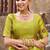 Parrot soft silk blend banarasi jacuard work designer party wear saree with unstitched blouse piece