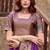 Purple soft silk blend banarasi jacuard work designer party wear saree with unstitched blouse piece