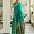 Teal green soft silk blend banarasi jacuard work designer party wear saree with unstitched blouse piece