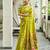 Parrot soft silk blend banarasi jacuard work designer party wear saree with unstitched blouse piece