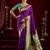 Purple soft silk blend banarasi jacuard work designer party wear saree with unstitched blouse piece
