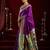 Purple soft silk blend banarasi jacuard work designer party wear saree with unstitched blouse piece