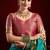 Teal green soft silk blend banarasi jacuard work designer party wear saree with unstitched blouse piece