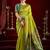 Parrot soft silk blend banarasi jacuard work designer party wear saree with unstitched blouse piece