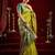 Parrot soft silk blend banarasi jacuard work designer party wear saree with unstitched blouse piece