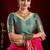 Rani pink soft silk blend banarasi jacuard work designer party wear saree with unstitched blouse piece