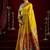 Yellow soft silk blend banarasi jacuard work designer party wear saree with unstitched blouse piece