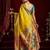 Yellow soft silk blend banarasi jacuard work designer party wear saree with unstitched blouse piece