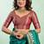 Teal green soft silk blend banarasi jacuard work designer party wear saree with unstitched blouse piece