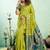 Parrot soft silk blend banarasi jacuard work designer party wear saree with unstitched blouse piece