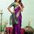 Purple soft silk blend banarasi jacuard work designer party wear saree with unstitched blouse piece