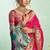 Rani pink soft silk blend banarasi jacuard work designer party wear saree with unstitched blouse piece