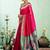 Rani pink soft silk blend banarasi jacuard work designer party wear saree with unstitched blouse piece