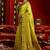 Parrot soft silk blend banarasi jacuard work designer party wear saree with unstitched blouse piece