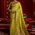 Parrot soft silk blend banarasi jacuard work designer party wear saree with unstitched blouse piece