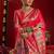 Pink soft silk blend banarasi jacuard work designer party wear saree with unstitched blouse piece
