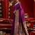Purple soft silk blend banarasi jacuard work designer party wear saree with unstitched blouse piece
