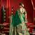 Green soft silk blend banarasi jacuard work designer party wear saree with unstitched blouse piece
