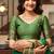 Green soft silk blend banarasi jacuard work designer party wear saree with unstitched blouse piece