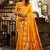 Yellow soft silk blend banarasi jacuard work designer party wear saree with unstitched blouse piece
