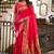 Pink soft silk blend banarasi jacuard work designer party wear saree with unstitched blouse piece