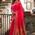 Pink soft silk blend banarasi jacuard work designer party wear saree with unstitched blouse piece