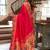 Pink soft silk blend banarasi jacuard work designer party wear saree with unstitched blouse piece
