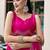 Rani pink soft shimmer chiffon embroidery work designer party wear festive saree with unstitched blouse piece