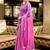 Baby pink soft shimmer chiffon embroidery work designer party wear festive saree with unstitched blouse piece