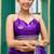 Plum soft shimmer chiffon embroidery work designer party wear festive saree with unstitched blouse piece