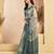 off white lilen print work designer party wear festive 1 minute ready to wear saree with unstitched blouse piece