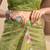 parrot lilen print work designer party wear festive 1 minute ready to wear saree with unstitched blouse piece